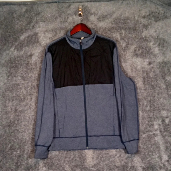 Lululemon Men's post session jacket heathered inkwell full zip size large - Picture 1 of 5